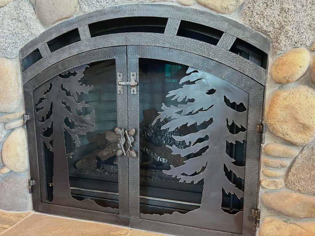 walton fireplace custom welding frame insert
